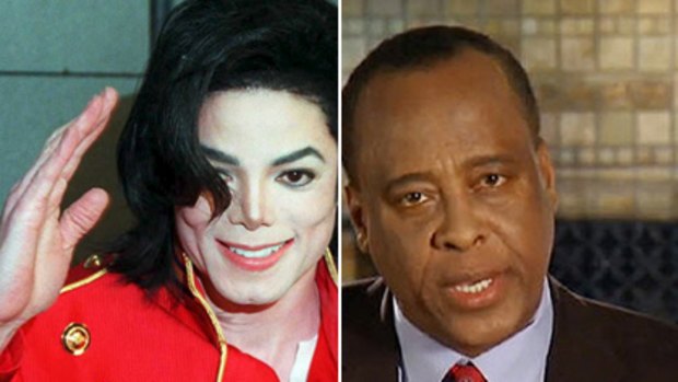 (Left) Michael Jackson at a press conference in March this year and (right) Dr Conrad Murray speaks to his supporters in a YouTube video released last week.
