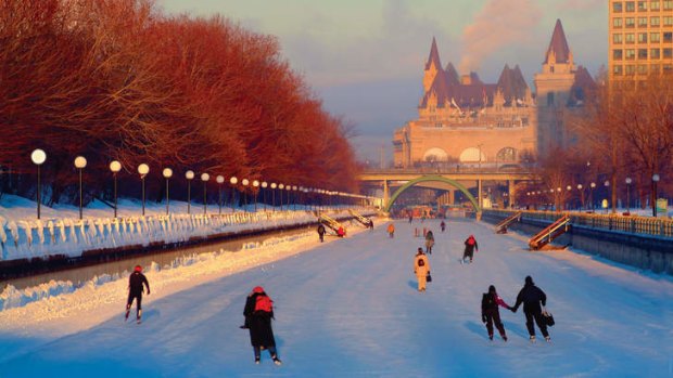 For the seasons: ice-skaters on Rideau Canal.
