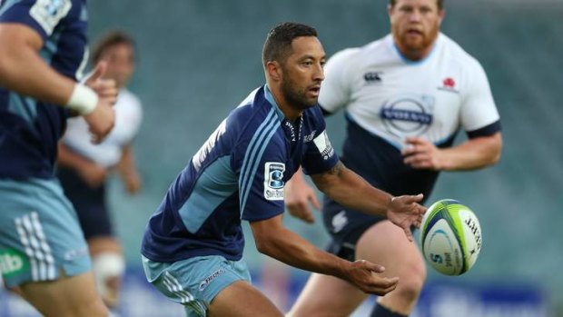 Learning curve: Benji Marshall finds a runner against the Waratahs on Friday night.