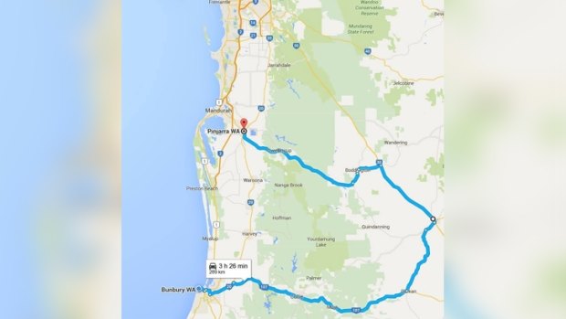 The route that will have to be negotiated by anyone driving south.