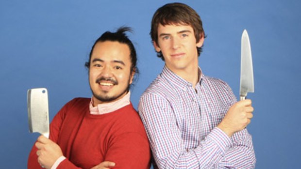 Anyone's game ... Adam Liaw and Callum Hann compete tonight for the MasterChef title.
