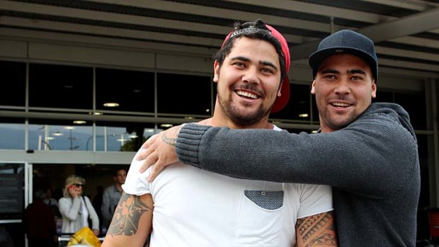 Andrew Fifita with his brother David.