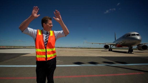 Ted Baillieu at Avalon airport.