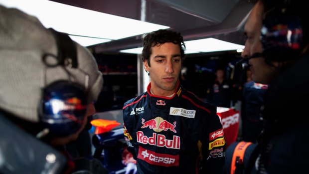 Daniel Ricciardo of Australia and Scuderia Toro Rosso prepares to drive during Formula One winter testing at the Circuito de Jerez in Spain.