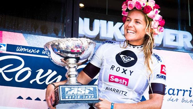 Is it her? Top Aussie surfer Stephanie Gilmore pictured at the Roxy Pro Biarritz event in 2012.