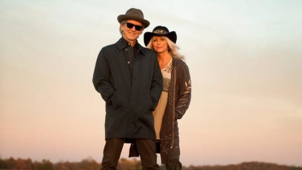 Emmylou Harris (right) and her most recent collaborator, Rodney Crowell. 