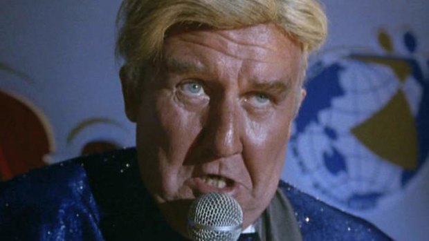 Legend: the late Bill Hunter, rocking a blond hair piece,  in the Strictly Ballroom movie.