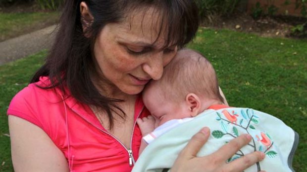 "We just wanted a baby" . . . Iliana Ilieva, of Sylvania Waters, with her eight-week-old son, Victor, who is an IVF baby.