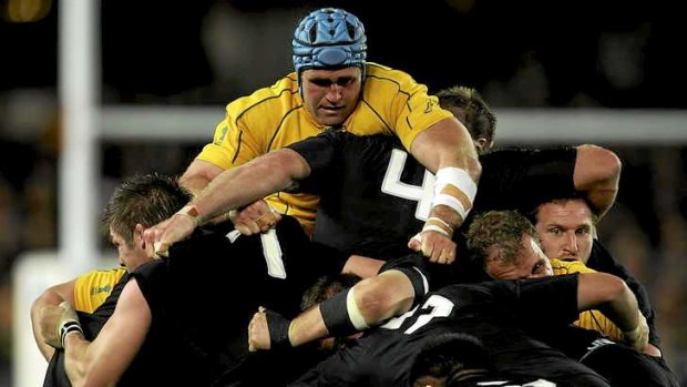 Man mountain: Wallabies captain James Horwill has been inspiring in camp, but can he lift the side enough to get one over the mighty Lions and All Blacks this year?