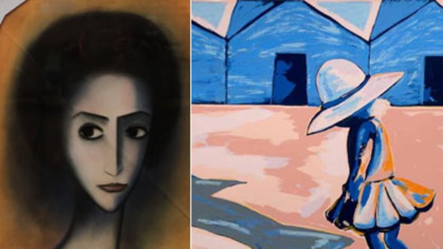 Same same but different ... Robert Dickerson's <i>Pensive Woman</i> (left) and Charles Blackman's <i>Street Scene with Schoolgirl</i> have been confirmed as fakes by the Victorian Supreme Court.