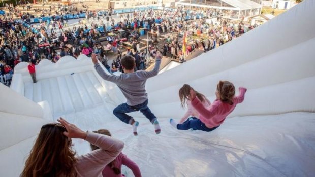 A giant pop-up slide will also feature at the Fremantle event.