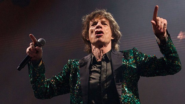 'It only took them 50 years' ... Mick Jagger and Ronnie Wood from the Rolling Stones reminded Glastonbury why they are the best.