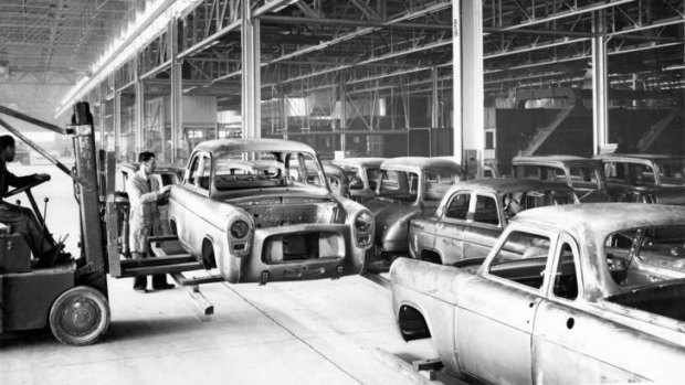 Heyday: Ford's new factory at Broadmeadows in the 1950s.