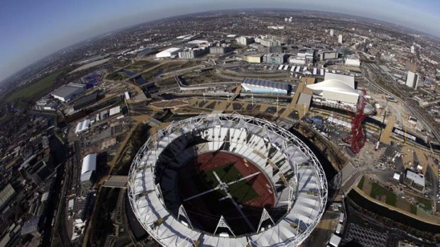 One hundred days to go ... the Olympic Stadium.