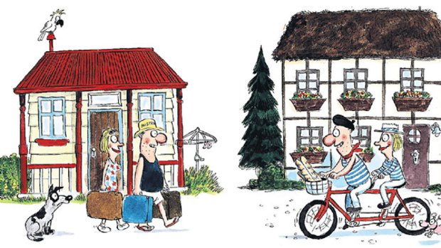 Home exchange is a great way to see the world while avoiding expensive hotels, but do your research. Illustration: John Shakespeare.