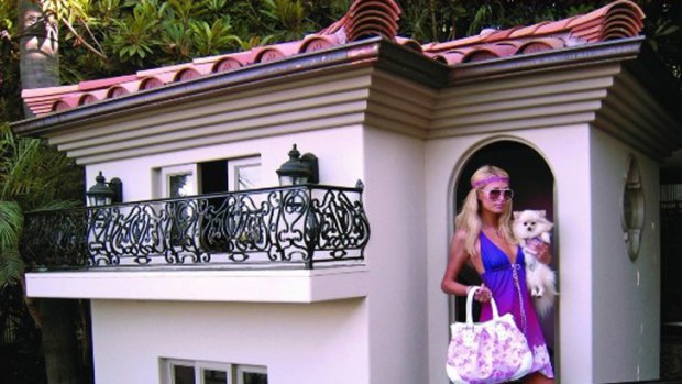 Paris Hilton and her dog house. Photo: Life & Style Weekly