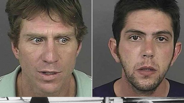 Truth as strange as fiction ... Denver Police photographs of Young and Rubinson -  accused of a "Weekend at Bernie's"-style  incident.