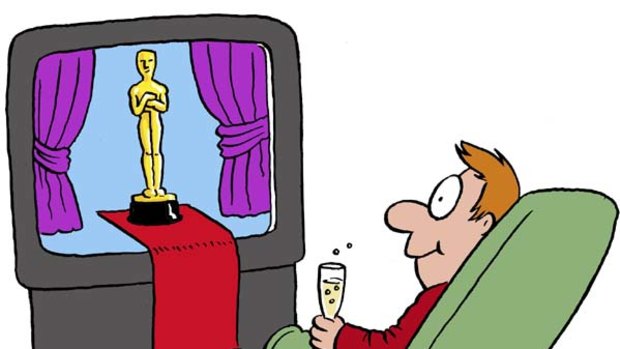 Spoilt for choice ... these days the Oscars comes to you, whatever way you want it. Illustration by John Shakespeare.