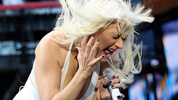 Christina Aguilera can belt out a song, but it's the song that's the problem.