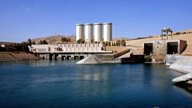 The dam in Mosul, 360 kilometres northwest of Baghdad, Iraq. 