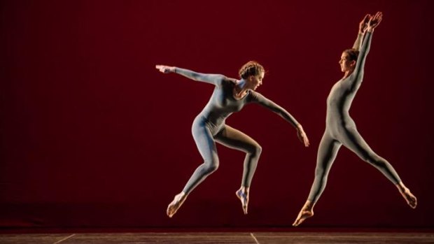 Jamie Scott and Cecily Campbell perform Trisha Brown's <i>Pure Movement.</i>