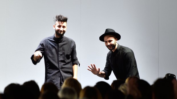 Strateas. Carlucci designers Peter Strateas (left) and Mario-Luca Carlucci.