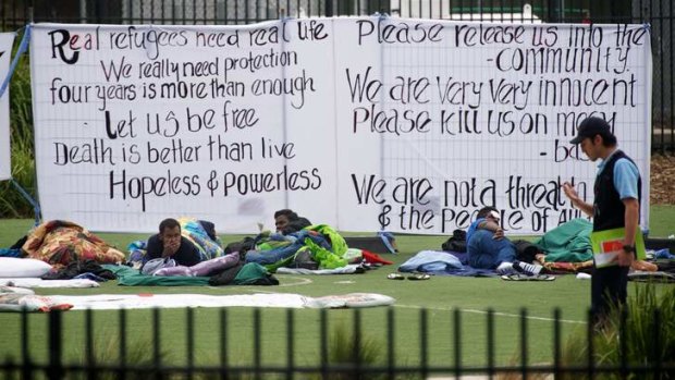 Hunger strikers in Broadmeadows.