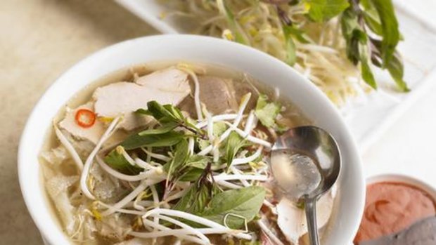Classic Vietnamese pho (beef noodle soup).