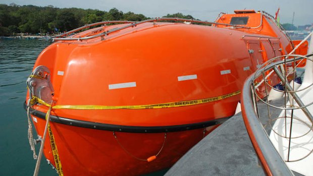 One of the lifeboats which the Australian government is using to turn back asylum seekers.