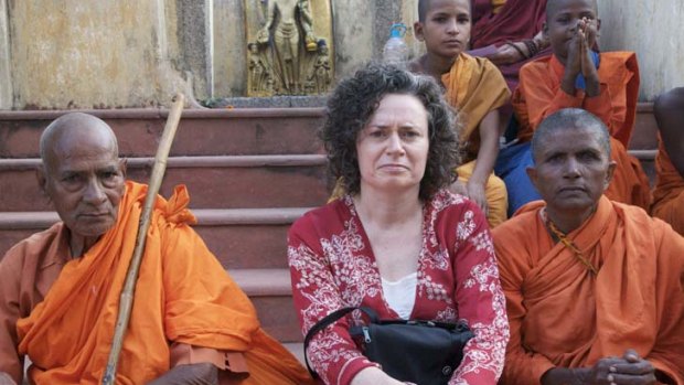 Life's journey ... Judith Lucy (centre) shunned her Catholic upbringing and is now reconsidering her position on spirituality.