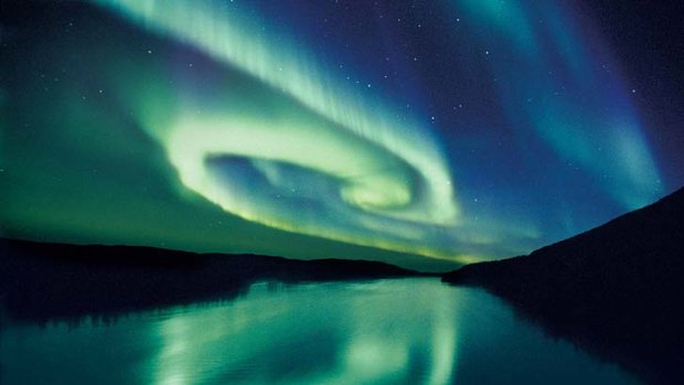 The spectacular lights of the aurora borealis can be seen in the Yukon.