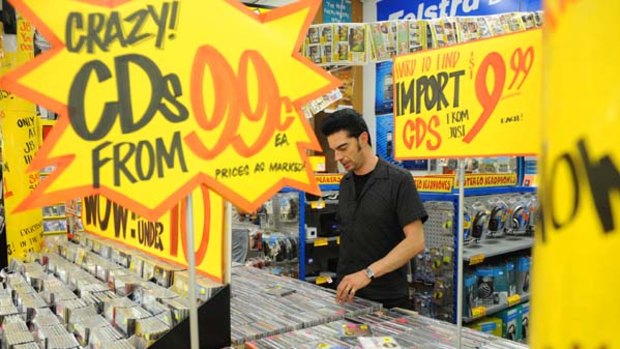 Going down: CD sales are waning.