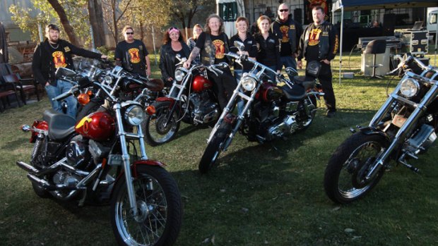 Members of the Tramps Motorcycle Club based in Wangaratta.