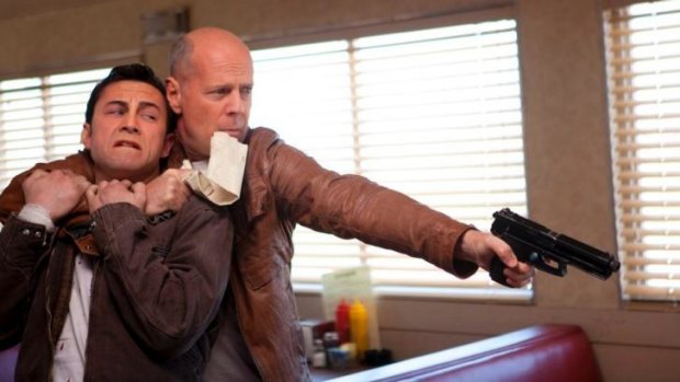 <i>Looper</i>, which was directed by Rian Johnson and starred Bruce Willis and Joseph Gordon-Levitt.