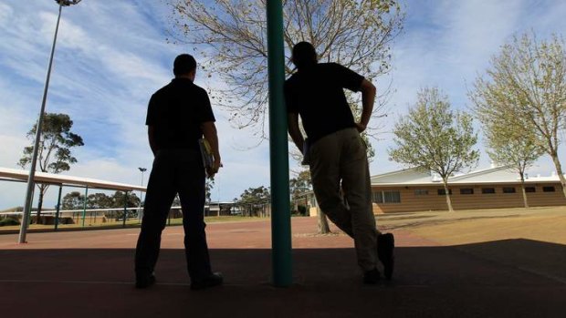 Two detainees at the Frank Baxter Juvenile Justice Centre in Kariong, NSW.