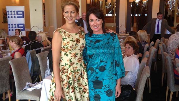 Channel Nine newsreader Sally Ayhan with the Great Australian Bake Off co-host Anna Gare at the show's Perth launch.