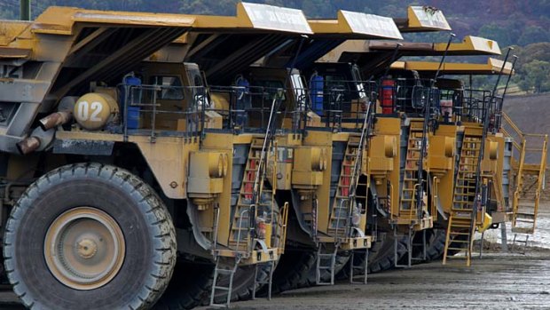 Big wheels keep on turning: Australian goldminers will be partly protected because of the fall in the currency.