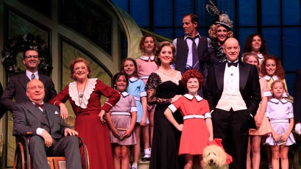 Quality family fare ... the cast of Annie, the musical.