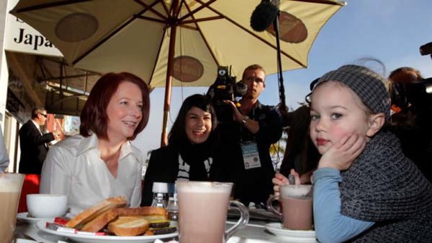 Julia Gillard on the campaign trail in Perth. Parental leave has been a hot topic in the campaign, but has Gillard really got to the bottom of the issues?