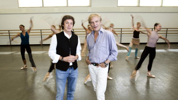 Paul McCartney with the New York City Ballet's Peter Martins.