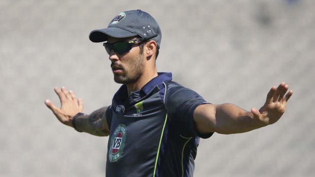False alarm: Mitchell Johnson bowled strongly in the nets in Nagpur on Monday, easing fears he was heading for a spell on the sideline.