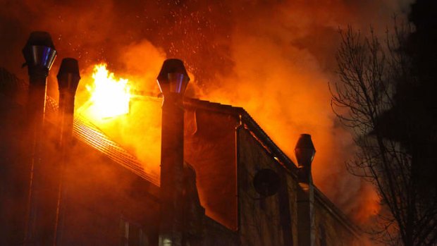 Eight people died in a fire  in a former factory building.