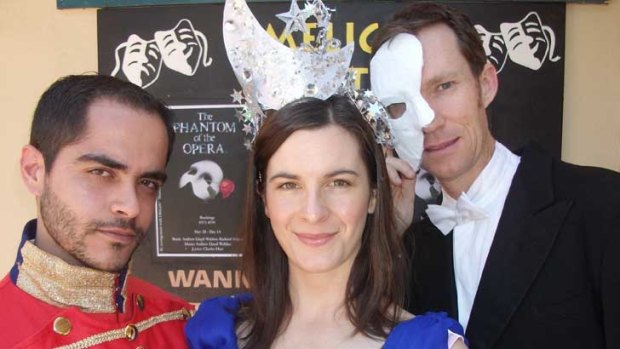 Perth soprano Angelique Both, centre, plays Christine in <i>The Phantom of the Opera</i>, torn between the affections of Raoul (Juan Albanese) and the Phantom (David Dockery).