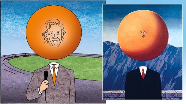 Cameron Ling won't get a big head like the subject of Rene Magritte's painting.