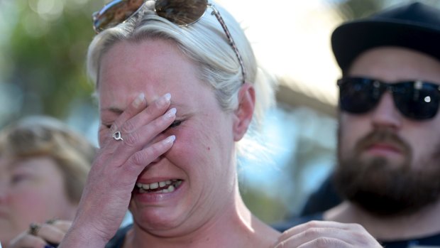 Patricia Ann Gay's daughter, Brooke James, reacts to news a body found outside Malmsbury could be that of her mother. 