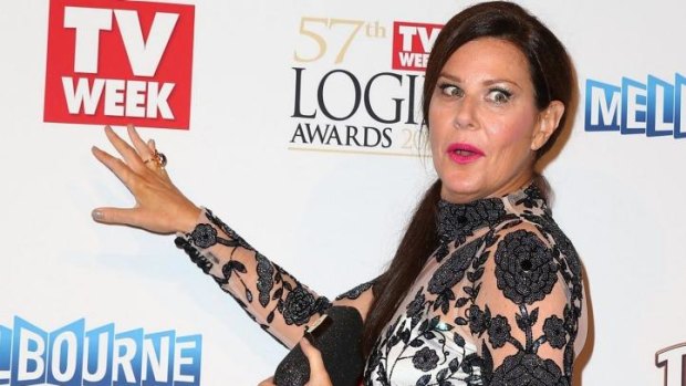 Julia Morris arrives at the 57th Annual Logie Awards in Melbourne.