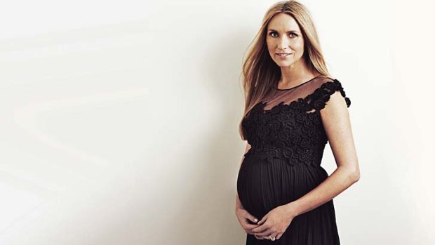 Fashion designer Collette Dinnigan has given birth to a baby boy, named Hunter. Excited friends say the couple is "over the moon".