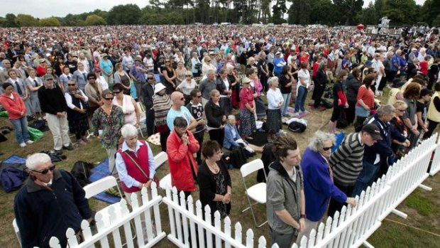 Tens of thousands attended the memorial service in Hagley Park.