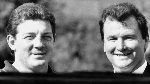 Origin foes &#8230; Graham Lowe, right, with Phil Gould in 1992.