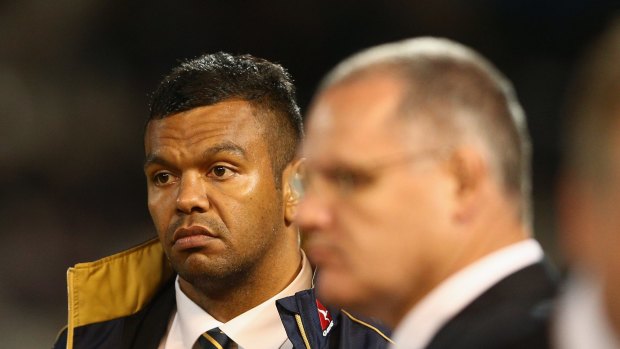 Stood down: Kurtley Beale faces an independent ARU inquiry into messages he sent about Di Patston in June.